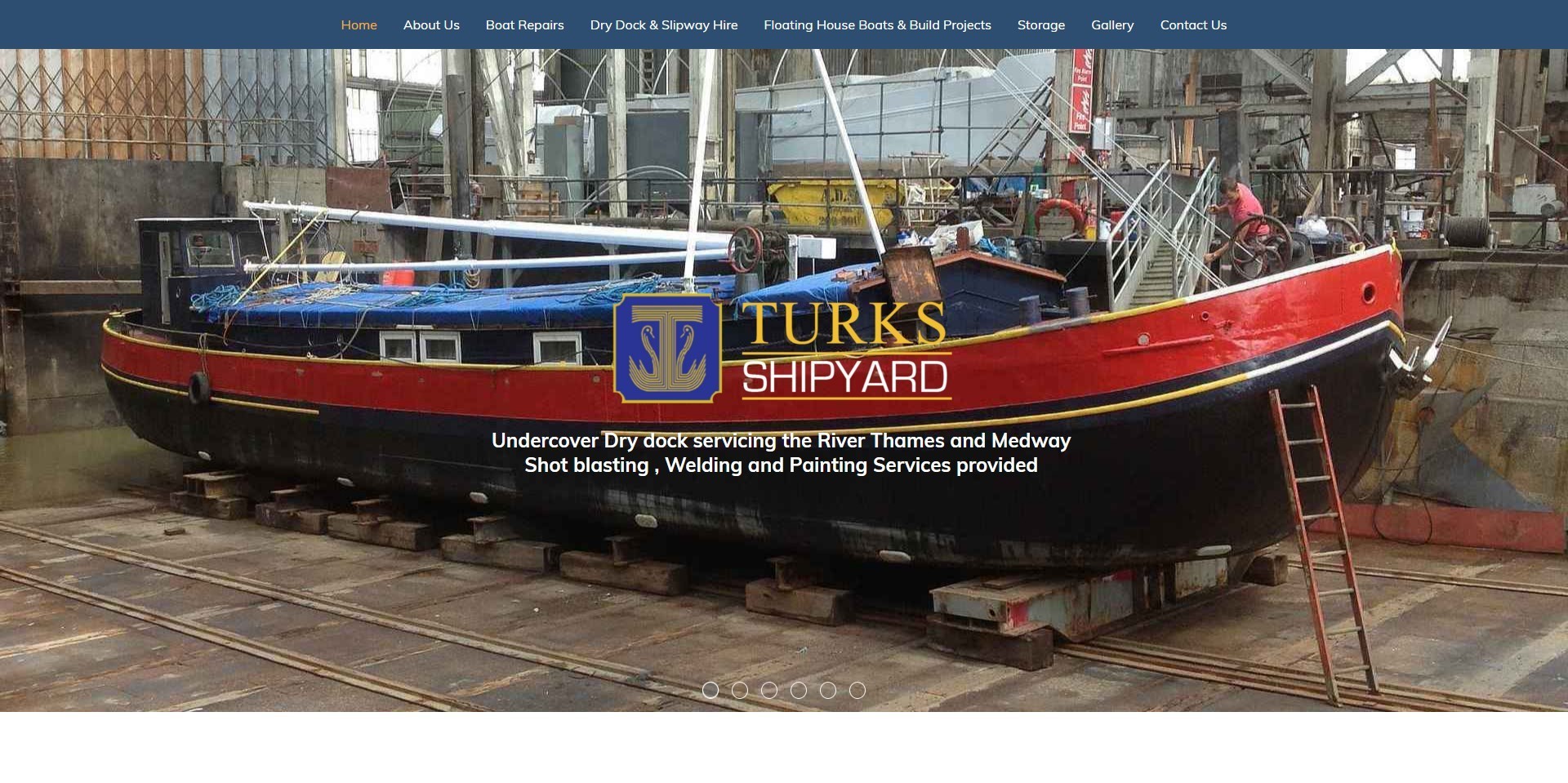 The new Turks Shipyard, designed by it'seeze, displayed on desktop