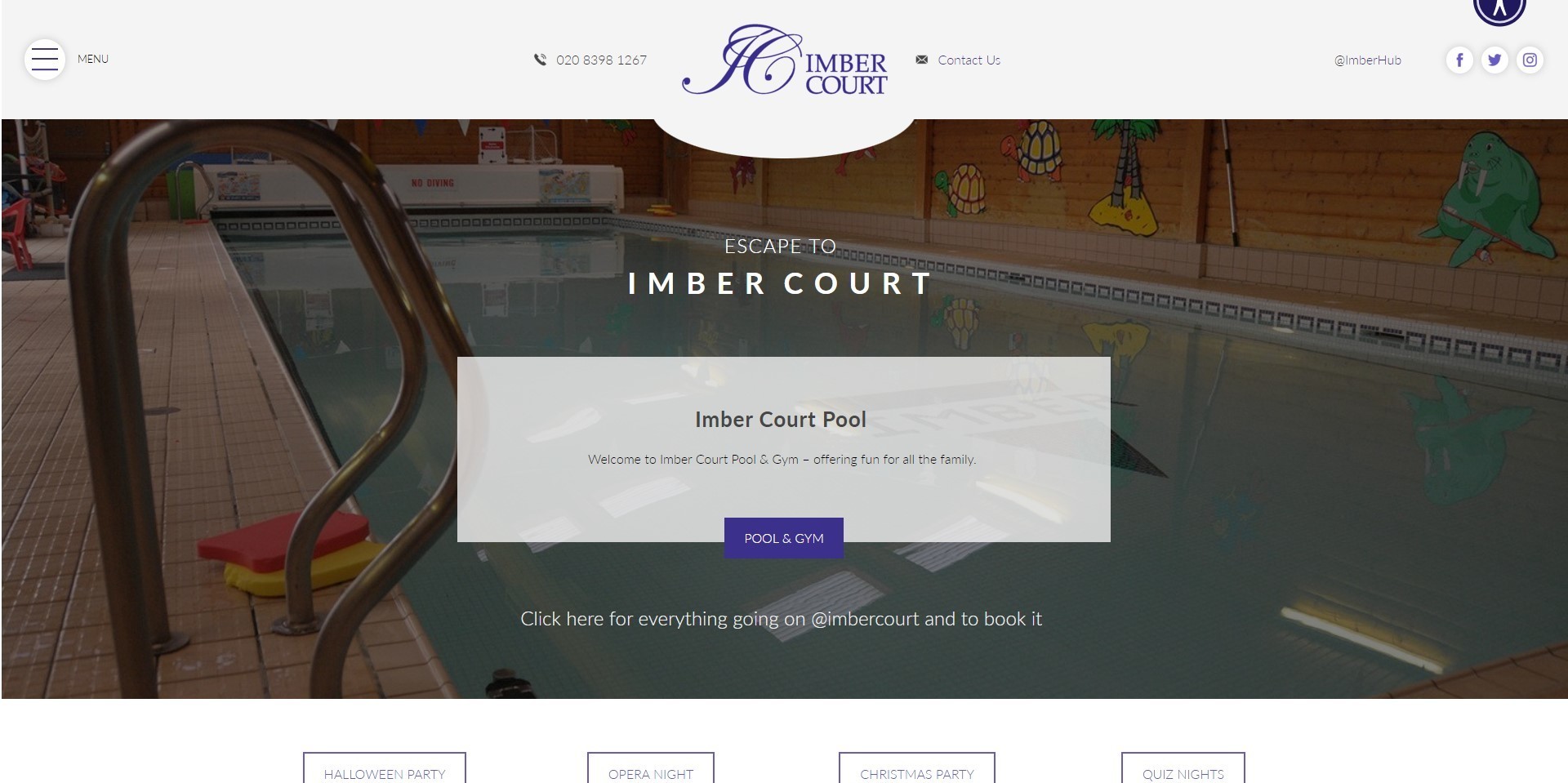 The new Imber Court website, designed by it'seeze, shown on desktop